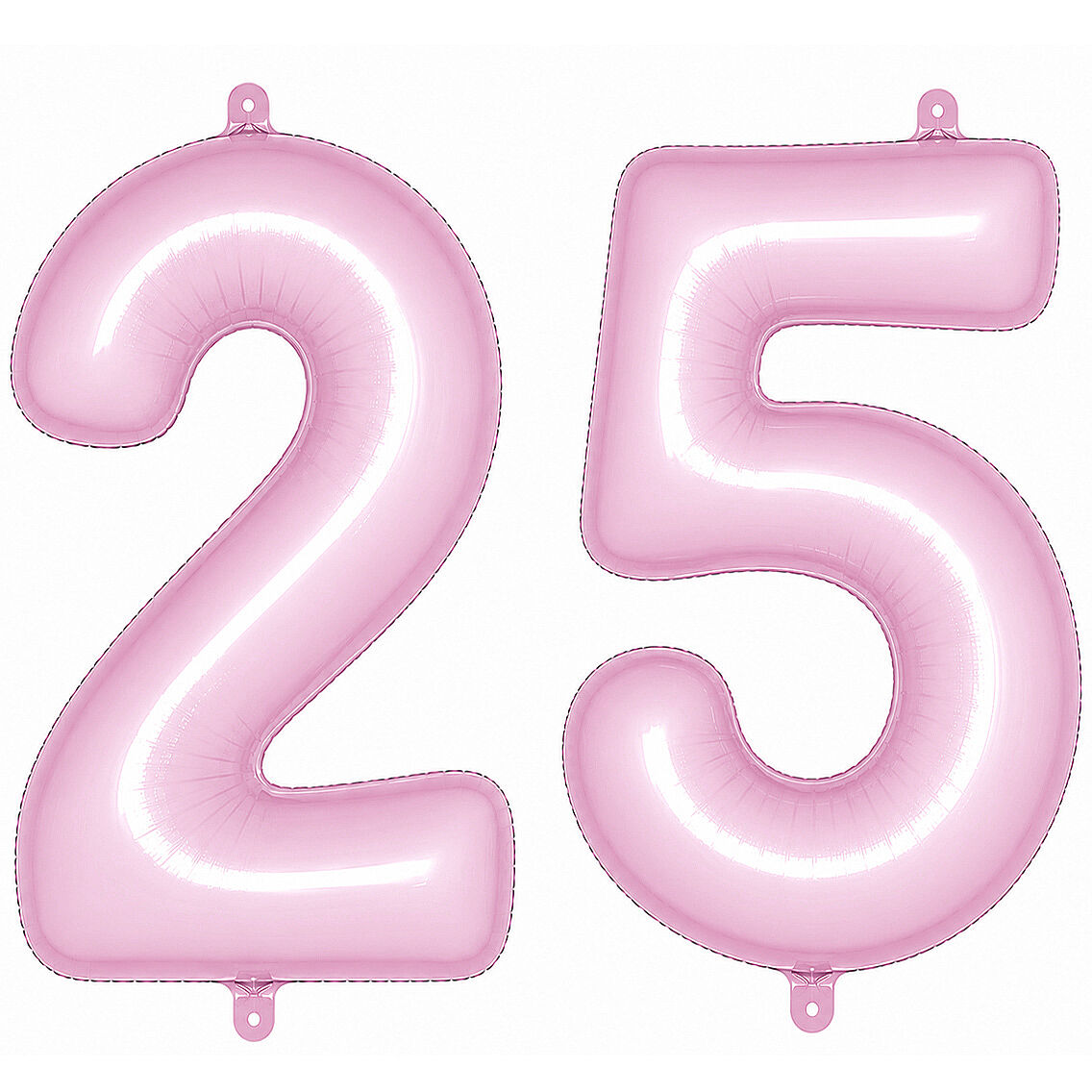 25 Rakam Folyo Balon pembe Rengi (76 cm) - 1
