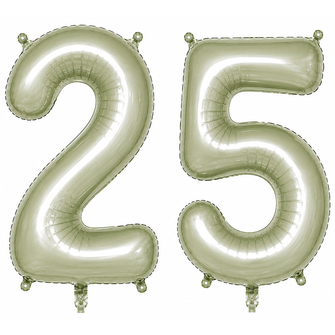 25 Rakam Folyo Balon Yeşil Rengi (76 cm) - 1