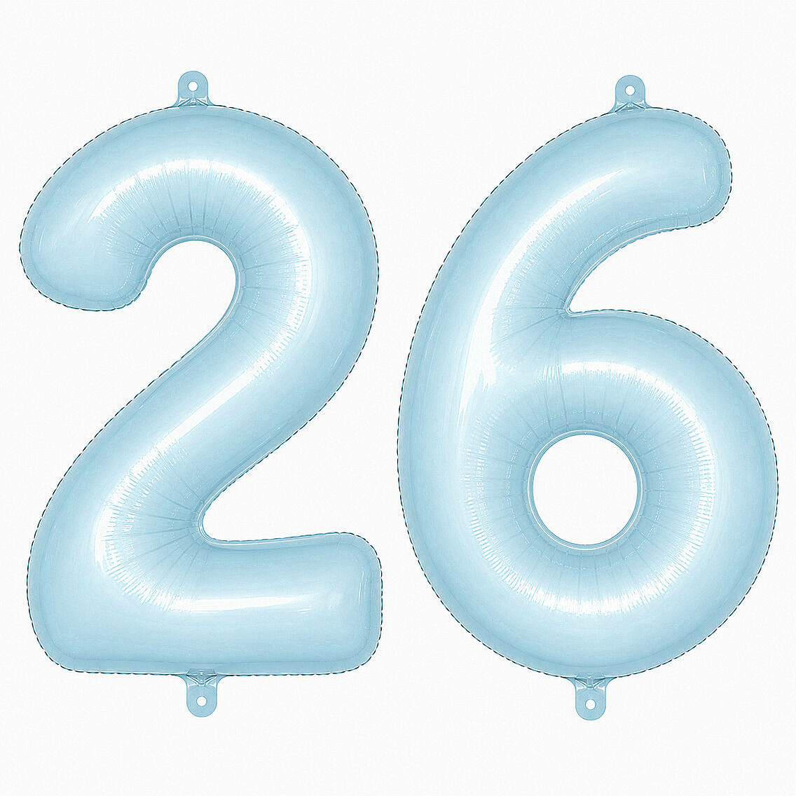 26 Rakam Folyo Balon Mavi Rengi (76 cm) - 1
