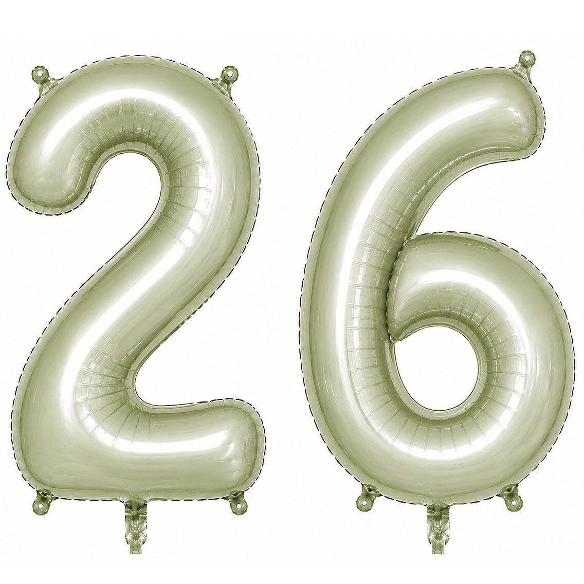26 Rakam Folyo Balon Yeşil Rengi (76 cm) - 1