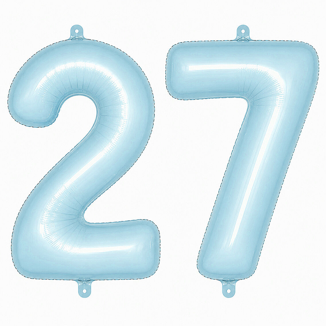 27 Rakam Folyo Balon Mavi Rengi (76 cm) - 1