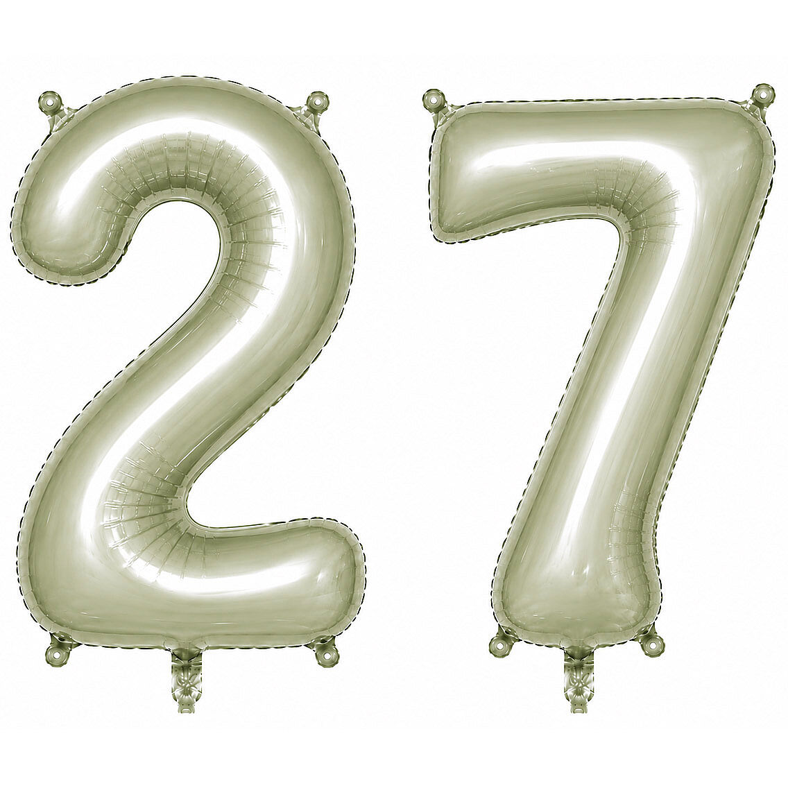 27 Rakam Folyo Balon Yeşil Rengi (76 cm) - 1