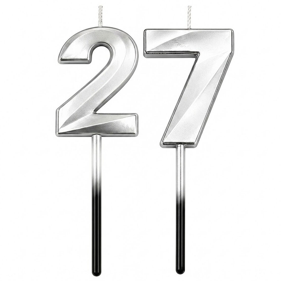 27 Rakam Mum Gümüş - 1