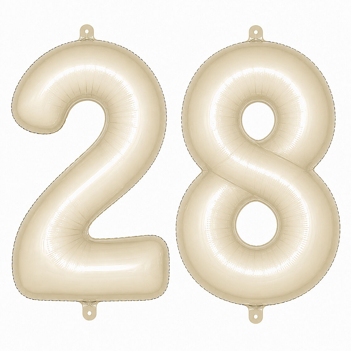 28 Rakam Folyo Balon krem Rengi (76 cm) - 1