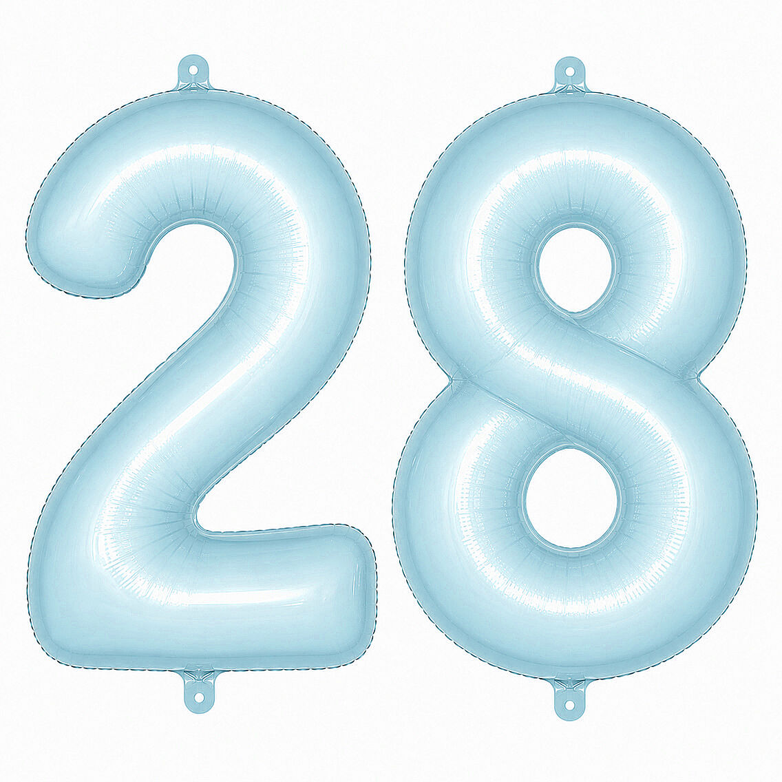 28 Rakam Folyo Balon Mavi Rengi (76 cm) - 1