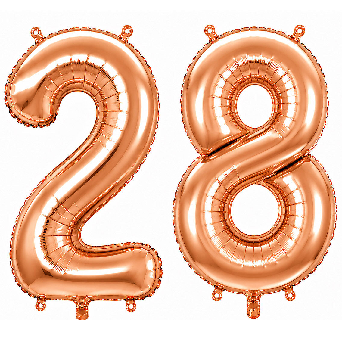 28 Rakam Folyo Balon Rose Gold Rengi (76 cm) - 1