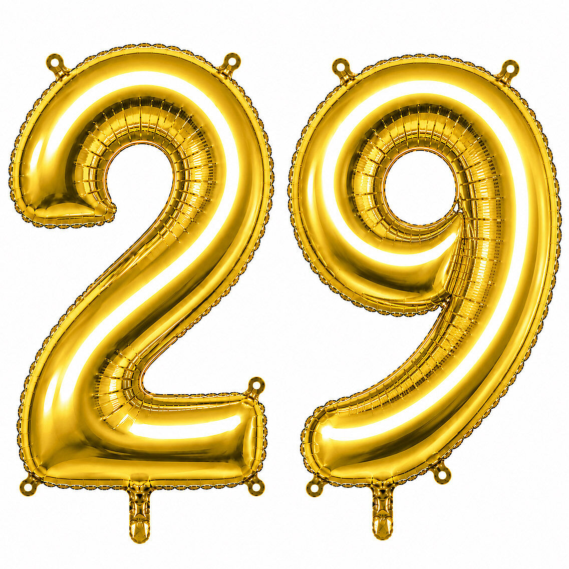 29 Rakam Folyo Balon Altın Rengi (36 cm) - 1