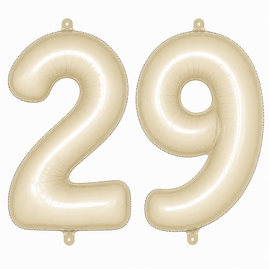 29 Rakam Folyo Balon krem Rengi (76 cm) - 1
