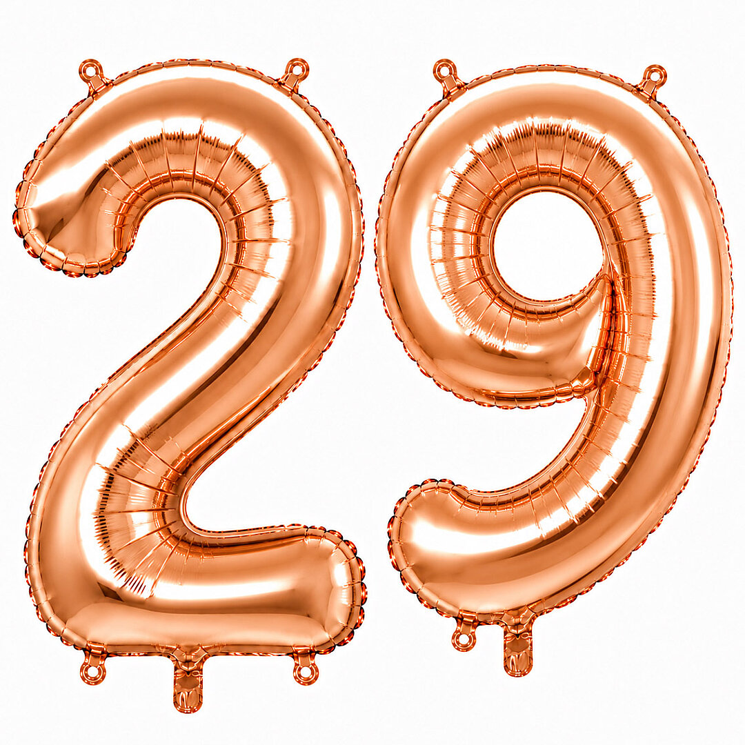29 Rakam Folyo Balon Rose Gold Rengi (76 cm) - Beysüs