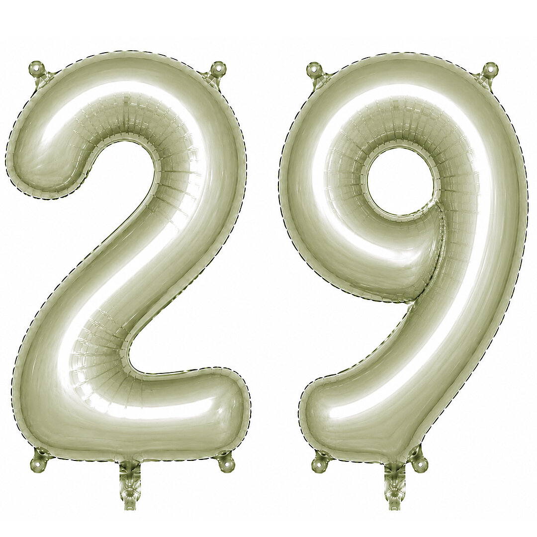 29 Rakam Folyo Balon Yeşil Rengi (76 cm) - 1