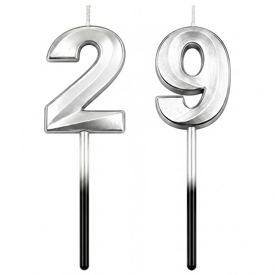 29 Rakam Mum Gümüş - 1