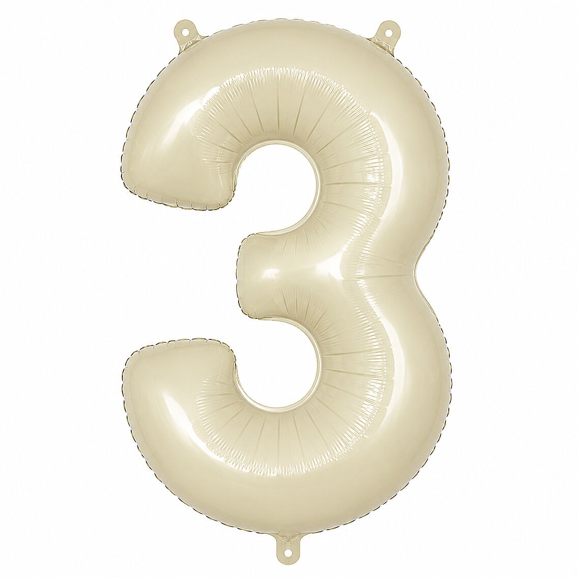 3 Rakam Folyo Balon krem Rengi (76 cm) - 1