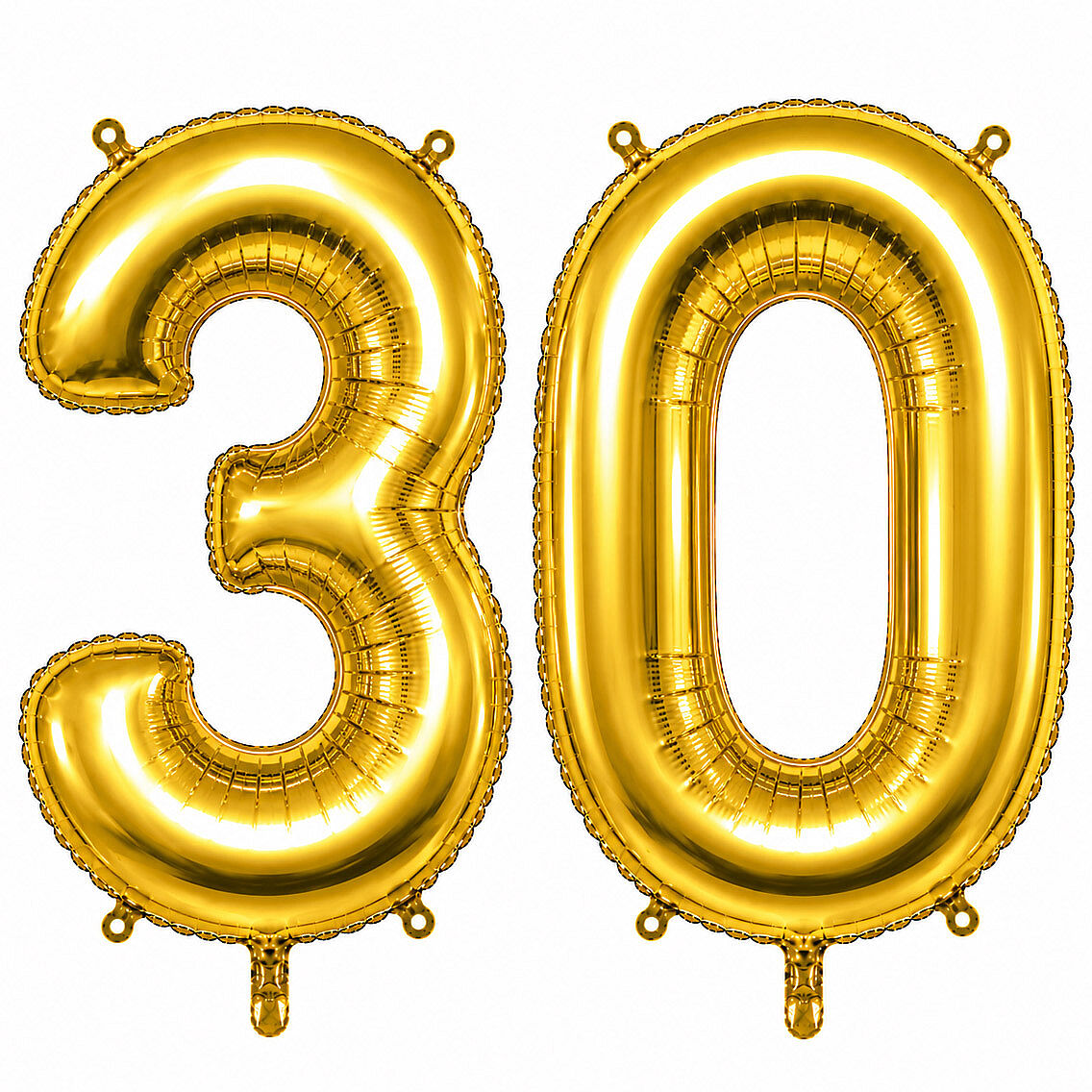 30 Rakam Folyo Balon Altın Rengi (100 cm) - 1