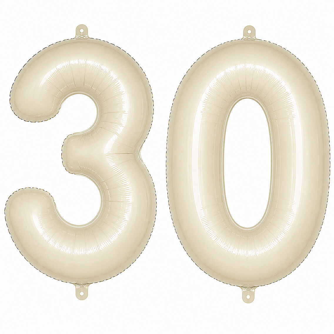 30 Rakam Folyo Balon krem Rengi (76 cm) - 1