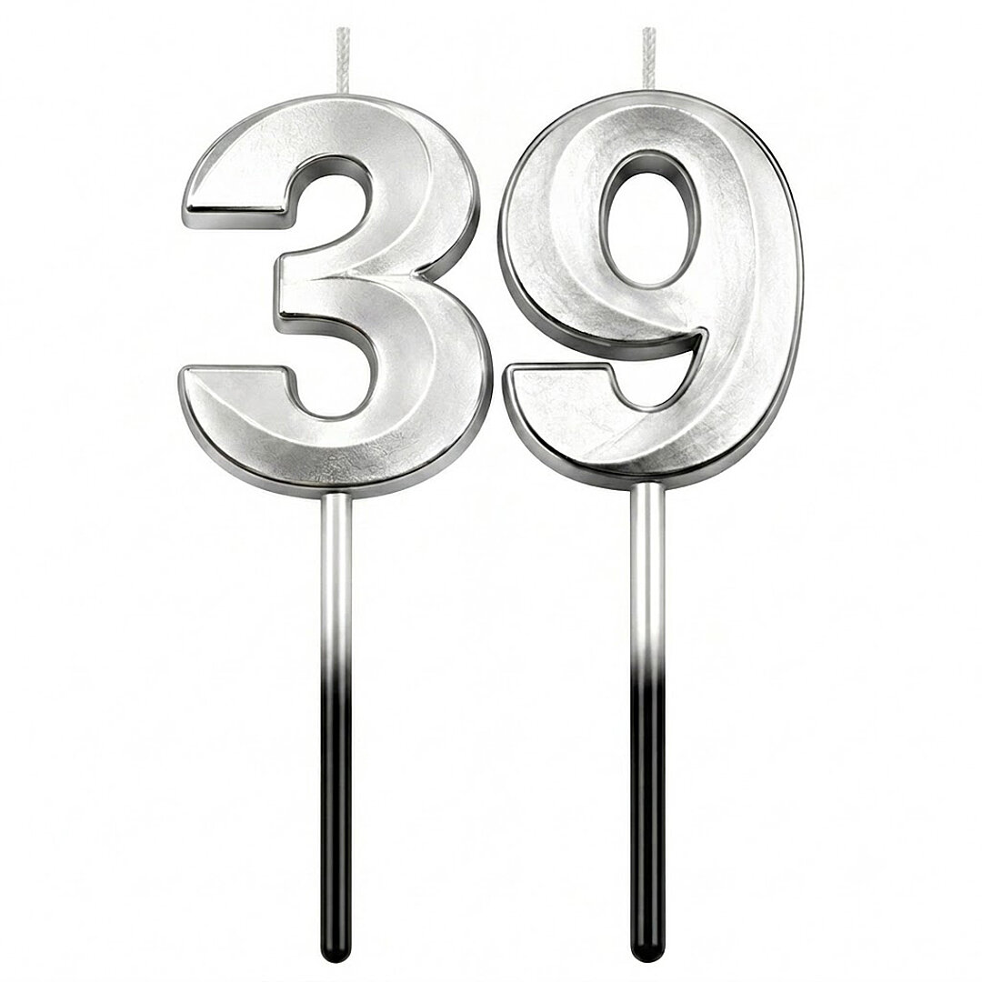 39 Rakam Mum Gümüş - Beysüs