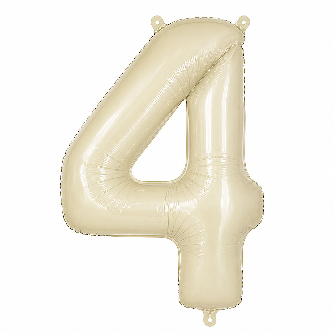 4 Rakam Folyo Balon krem Rengi (76 cm) - Beysüs