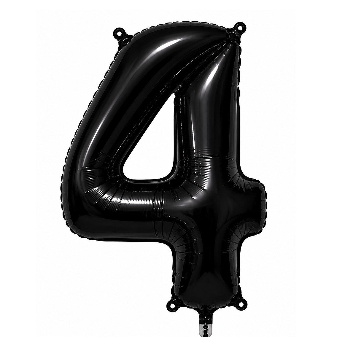 4 Rakam Folyo Balon Siyah Rengi (76 cm) - 1