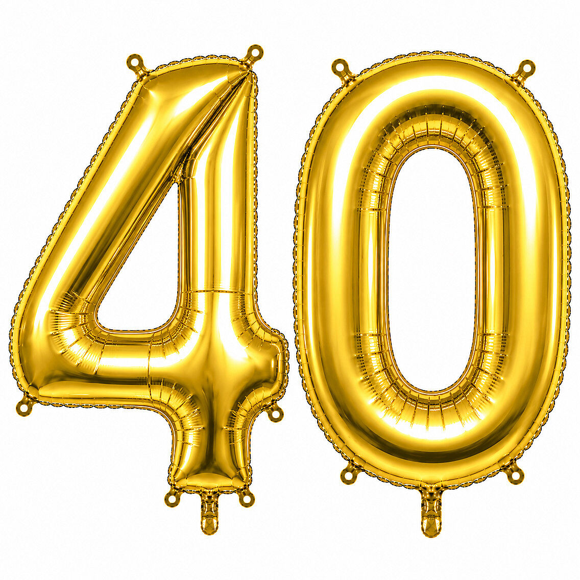 40 Rakam Folyo Balon Altın Rengi (76 cm) - 1