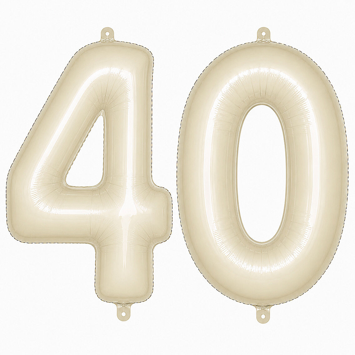 40 Rakam Folyo Balon krem Rengi (76 cm) - 1