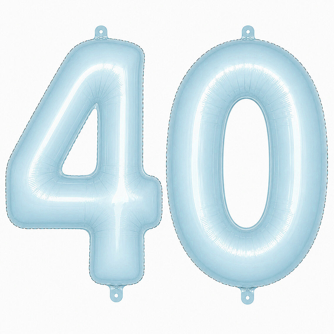 40 Rakam Folyo Balon Mavi Rengi (76 cm) - 1
