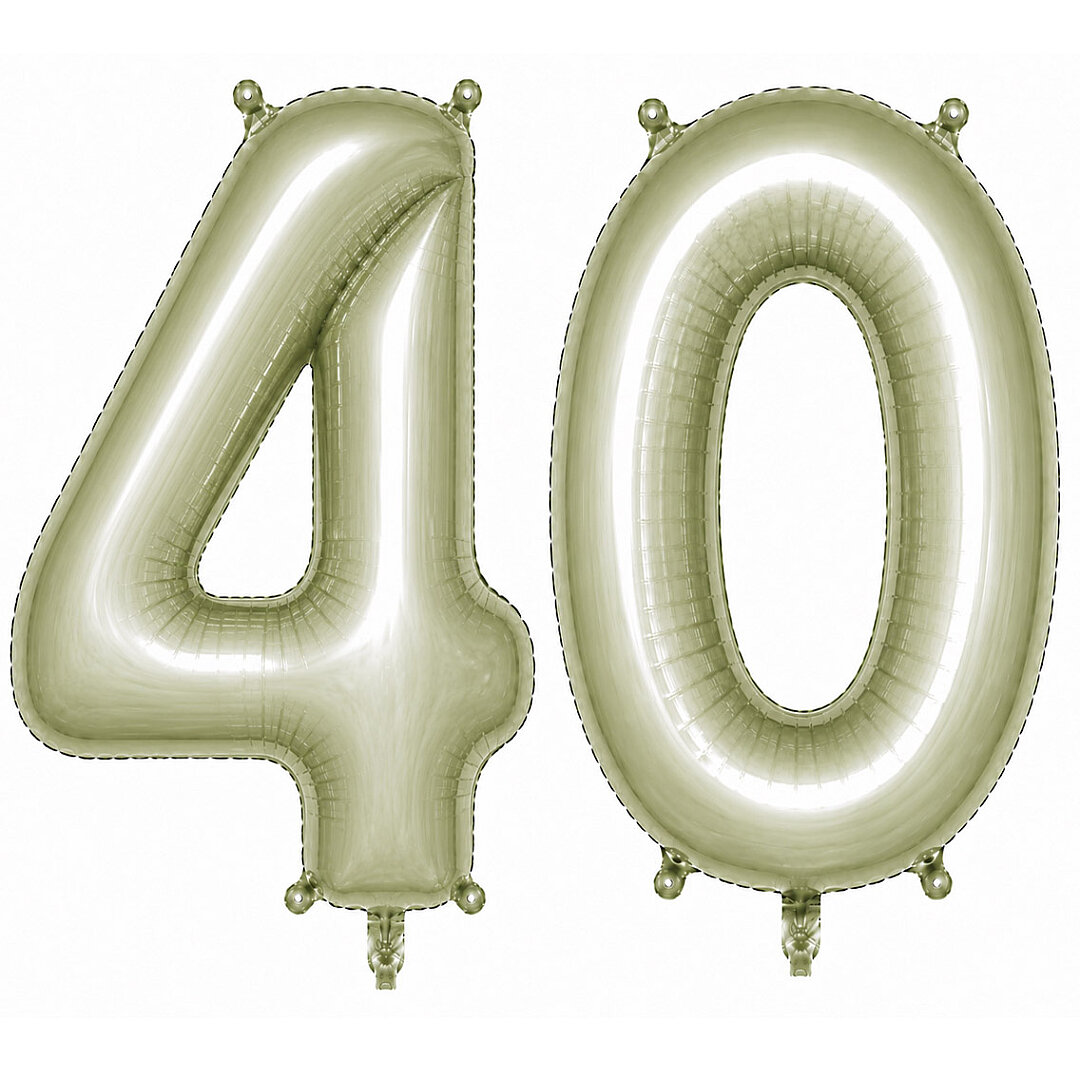 40 Rakam Folyo Balon Yeşil Rengi (76 cm) - Beysüs