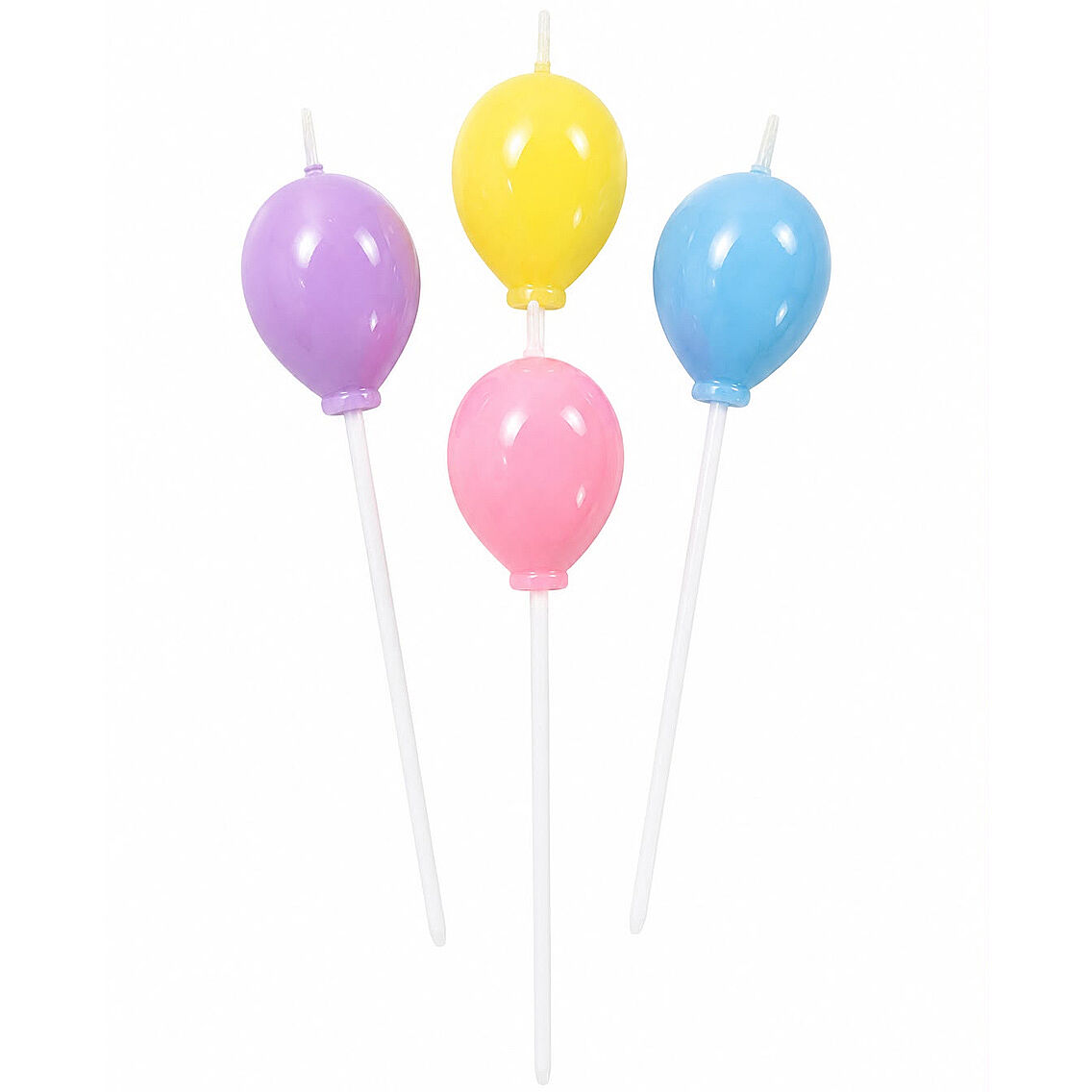 4'lü Makaron Balon Mum - 1