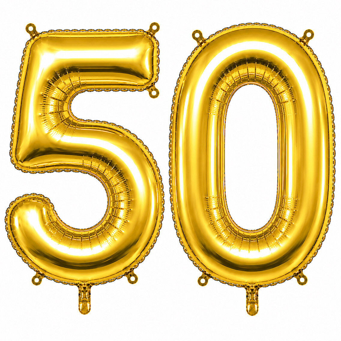 50 Rakam Folyo Balon Altın Rengi (76 cm) - 1