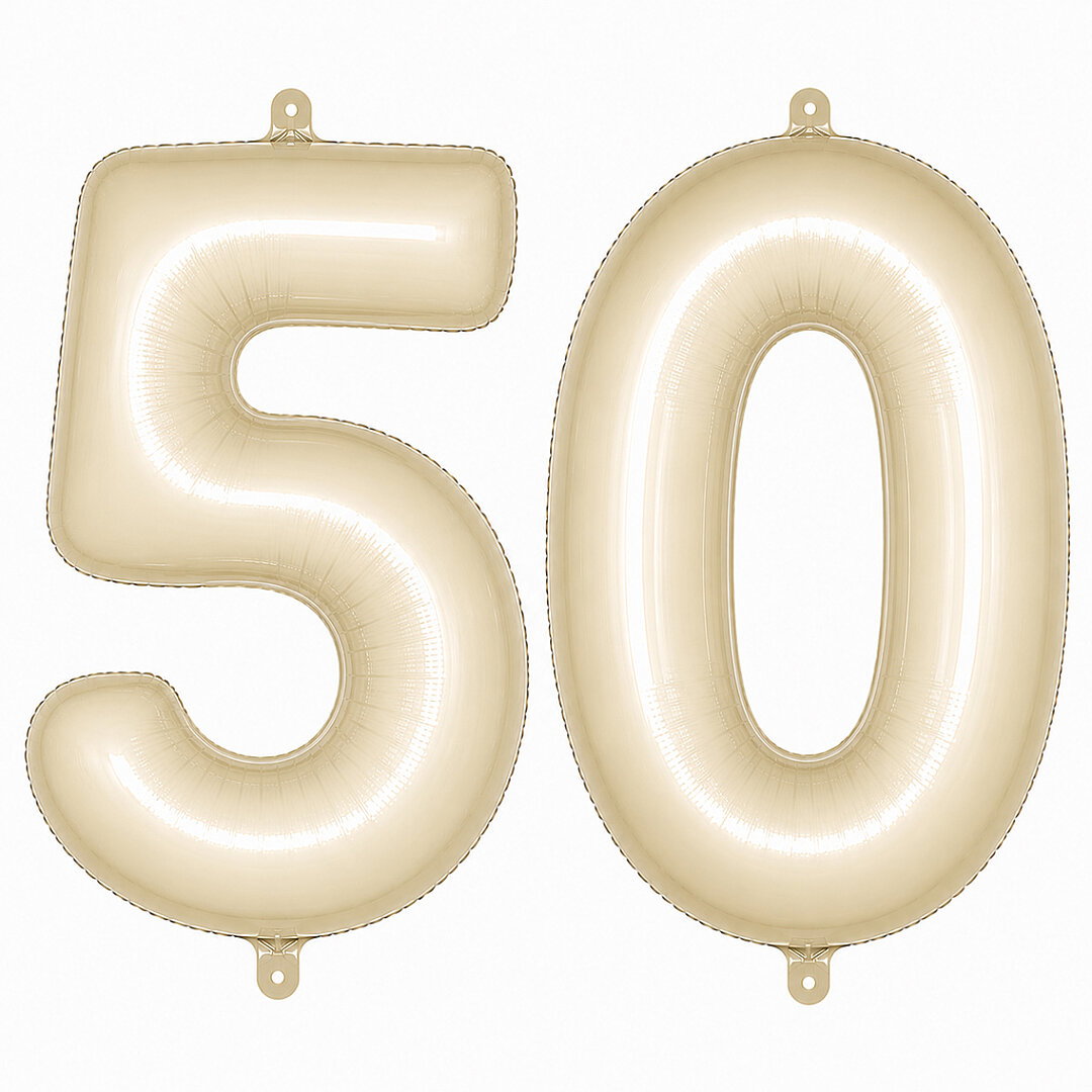 50 Rakam Folyo Balon krem Rengi (76 cm) - Beysüs