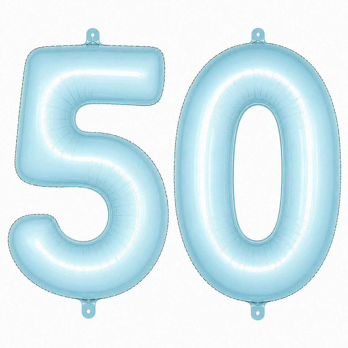 50 Rakam Folyo Balon Mavi Rengi (76 cm) - 1