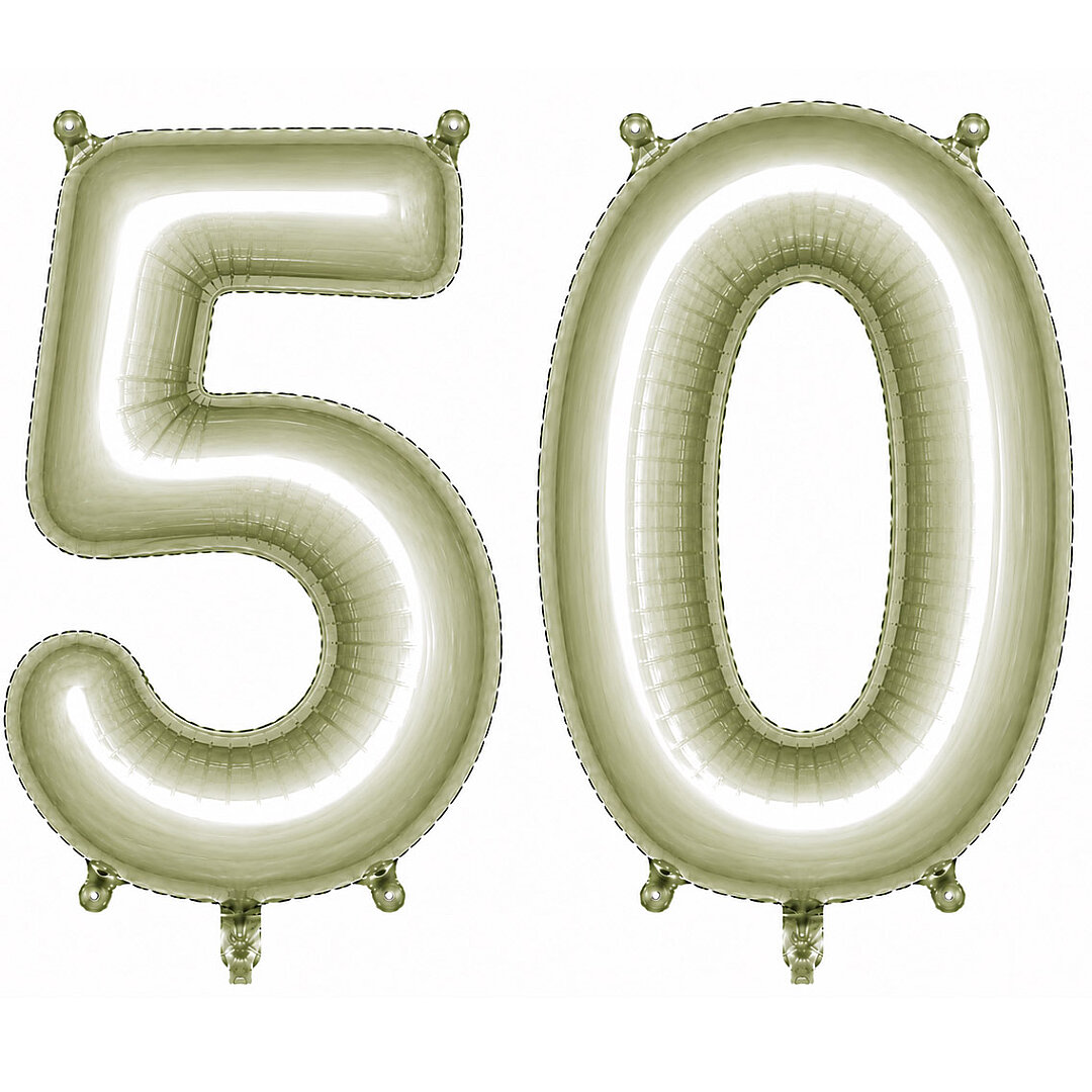 50 Rakam Folyo Balon Yeşil Rengi (76 cm) - Beysüs