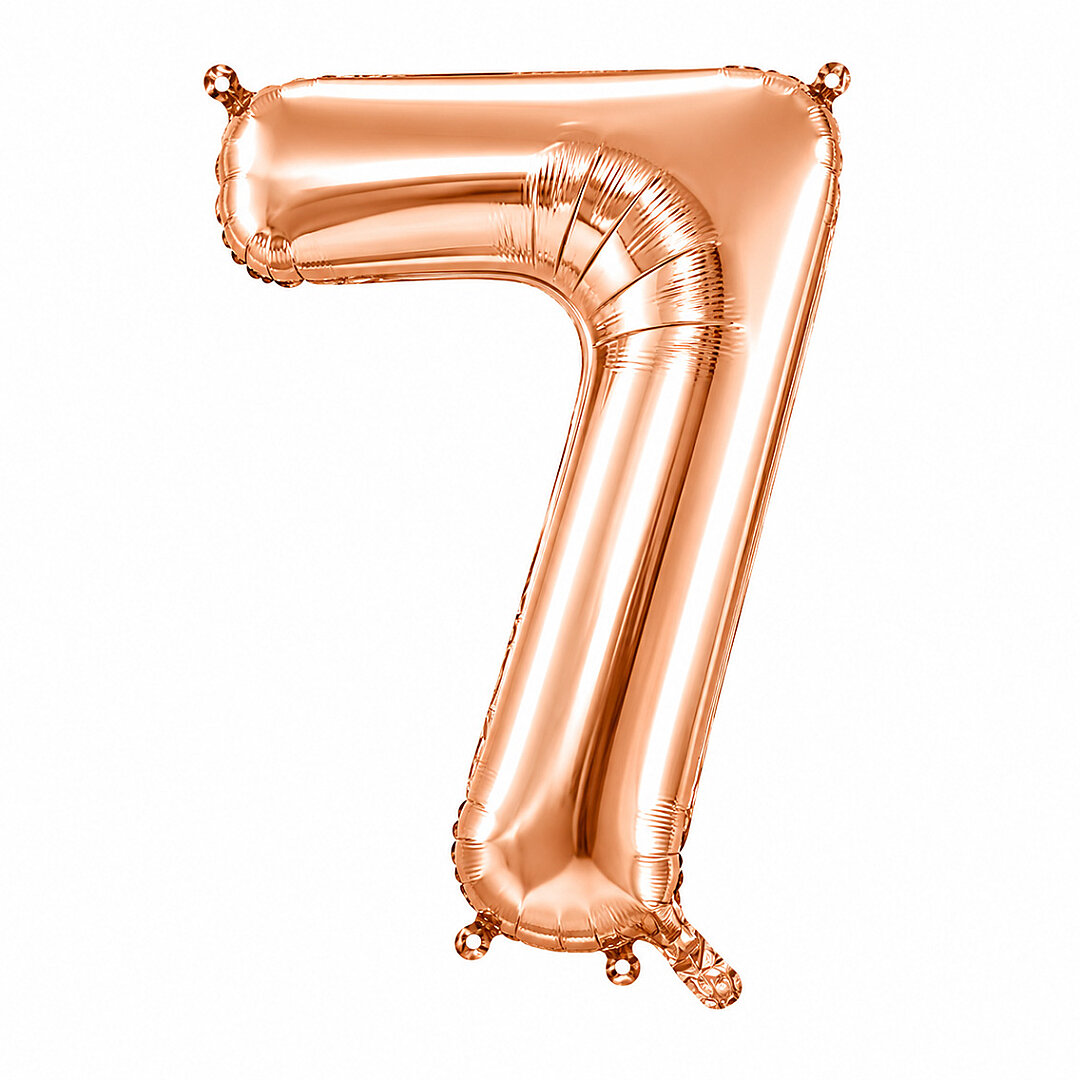 7 Rakam Folyo Balon Rose Gold Rengi (76 cm) - Beysüs