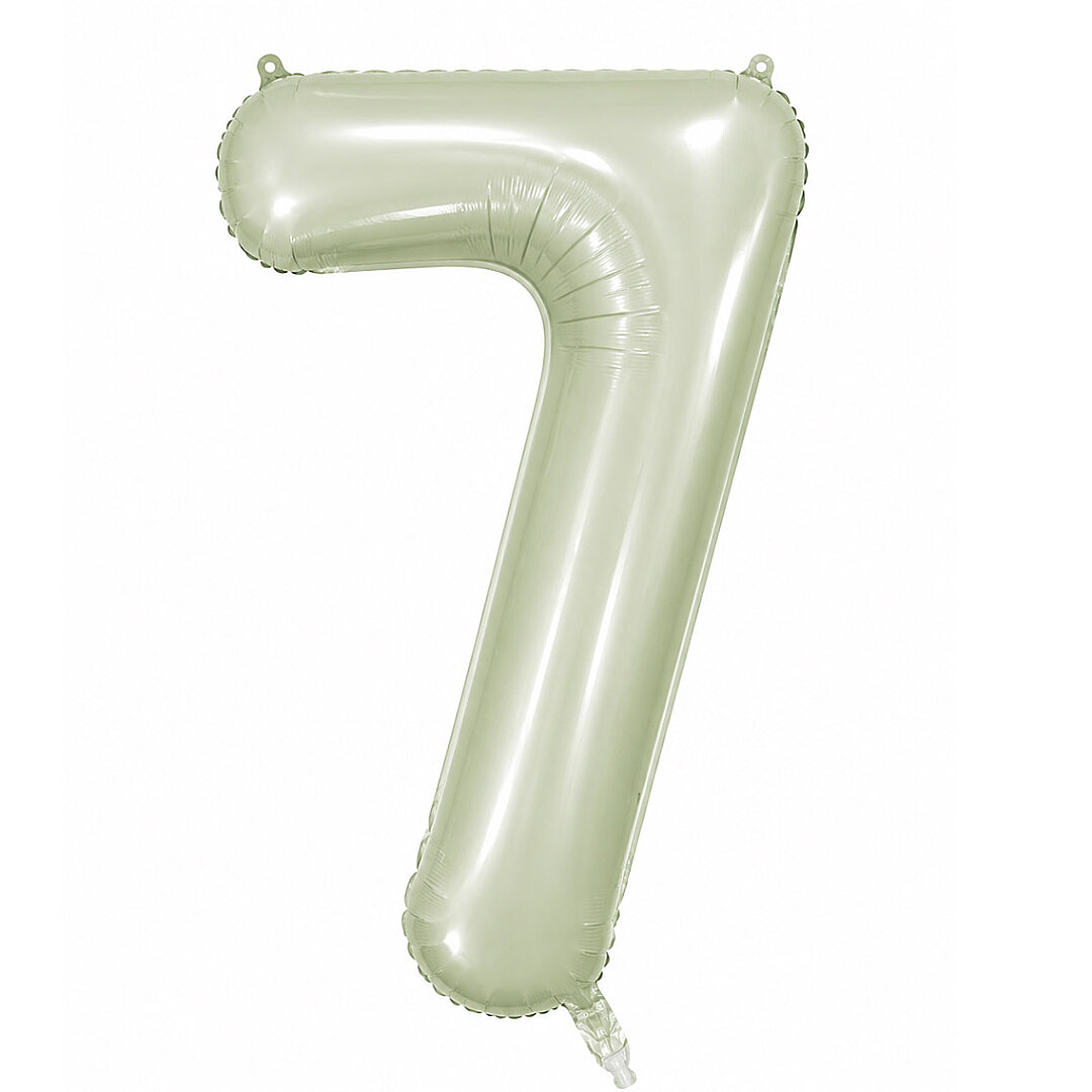 7 Rakam Folyo Balon Yeşil Rengi (76 cm) - 1