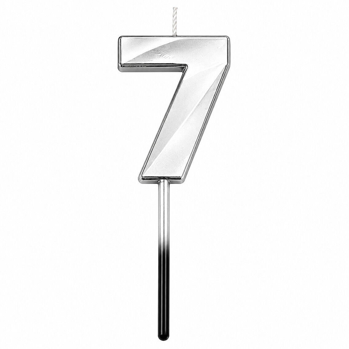 7 Rakam Mum Gümüş - 1