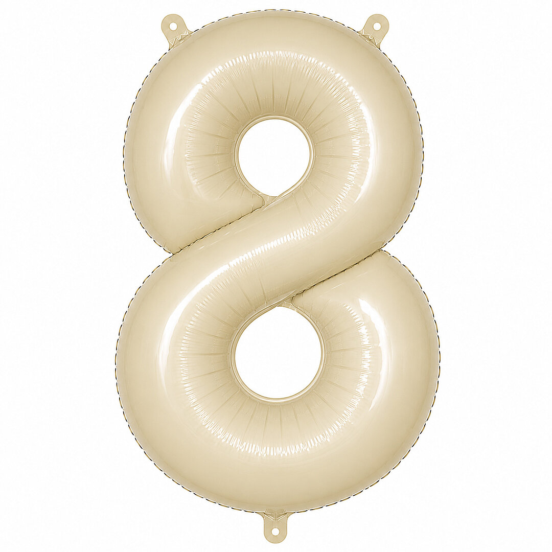 8 Rakam Folyo Balon krem Rengi (76 cm) - Beysüs