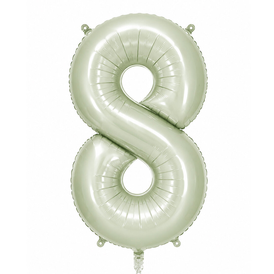 8 Rakam Folyo Balon Yeşil Rengi (76 cm) - Beysüs