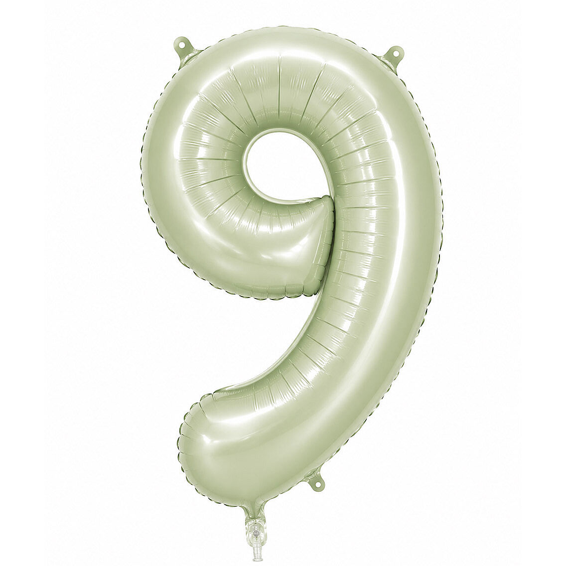 9 Rakam Folyo Balon Yeşil Rengi (76 cm) - 1