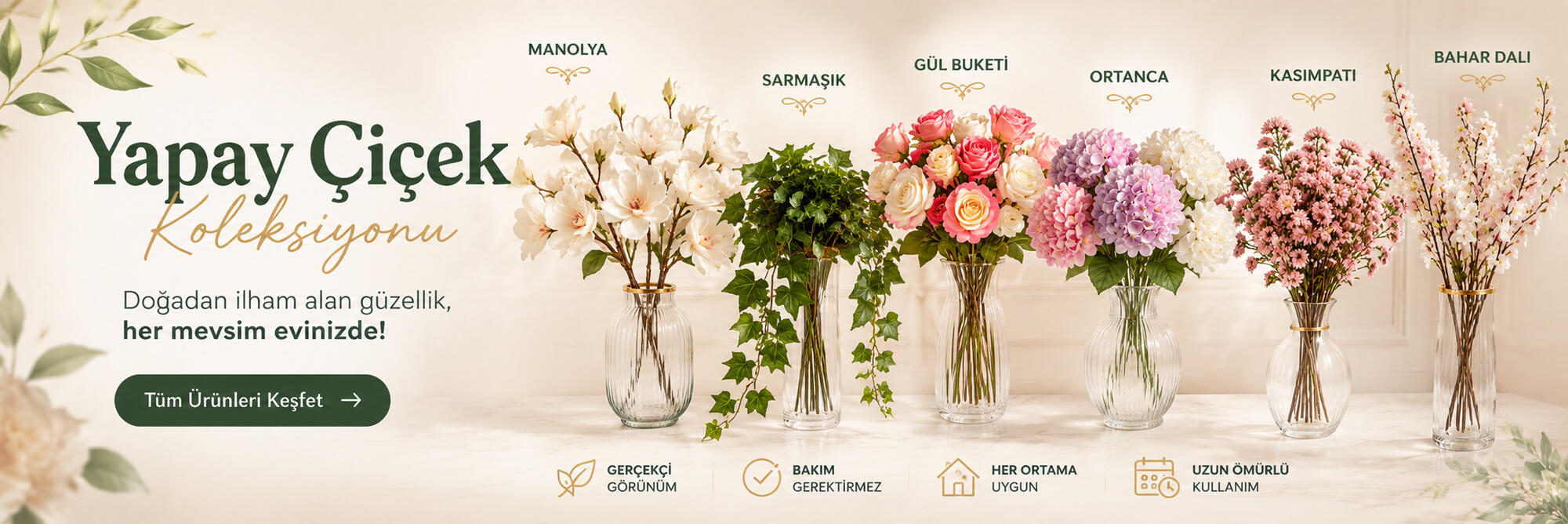 Yapay Çiçek Banner