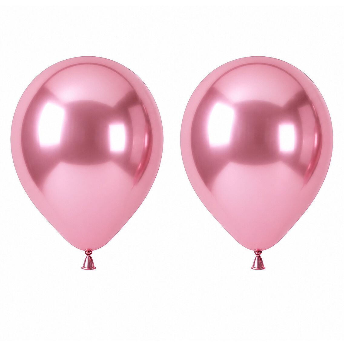 Açık Pembe Renk Lateks krom Balon (45 cm) - 2 Adet - 1