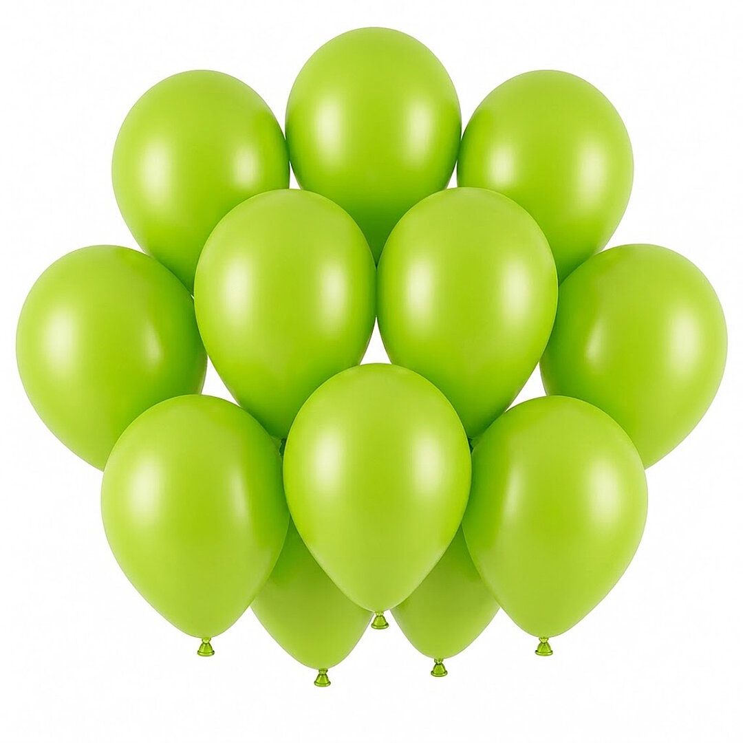 Açık Yeşil Renk Lateks Pastel Balon (30 cm) - 12 Adet - Beysüs