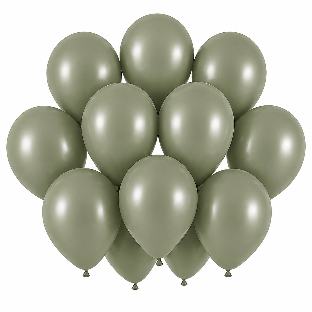 Ada Çayı Renk Lateks Retro Balon (30 cm) - 12 Adet - Beysüs