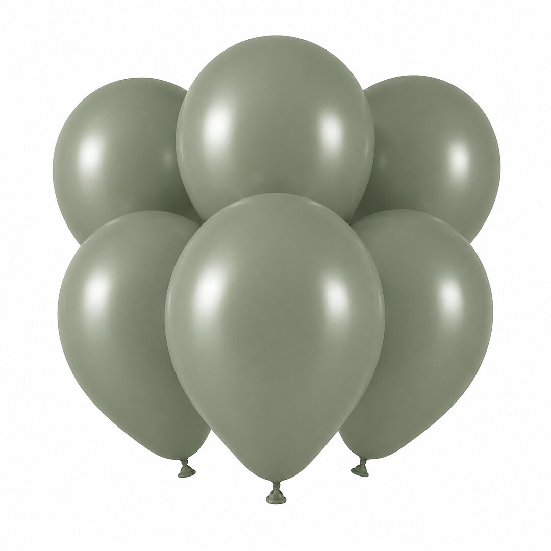 Ada Çayı Renk Lateks Retro Balon (30 cm) - 6 Adet - Beysüs