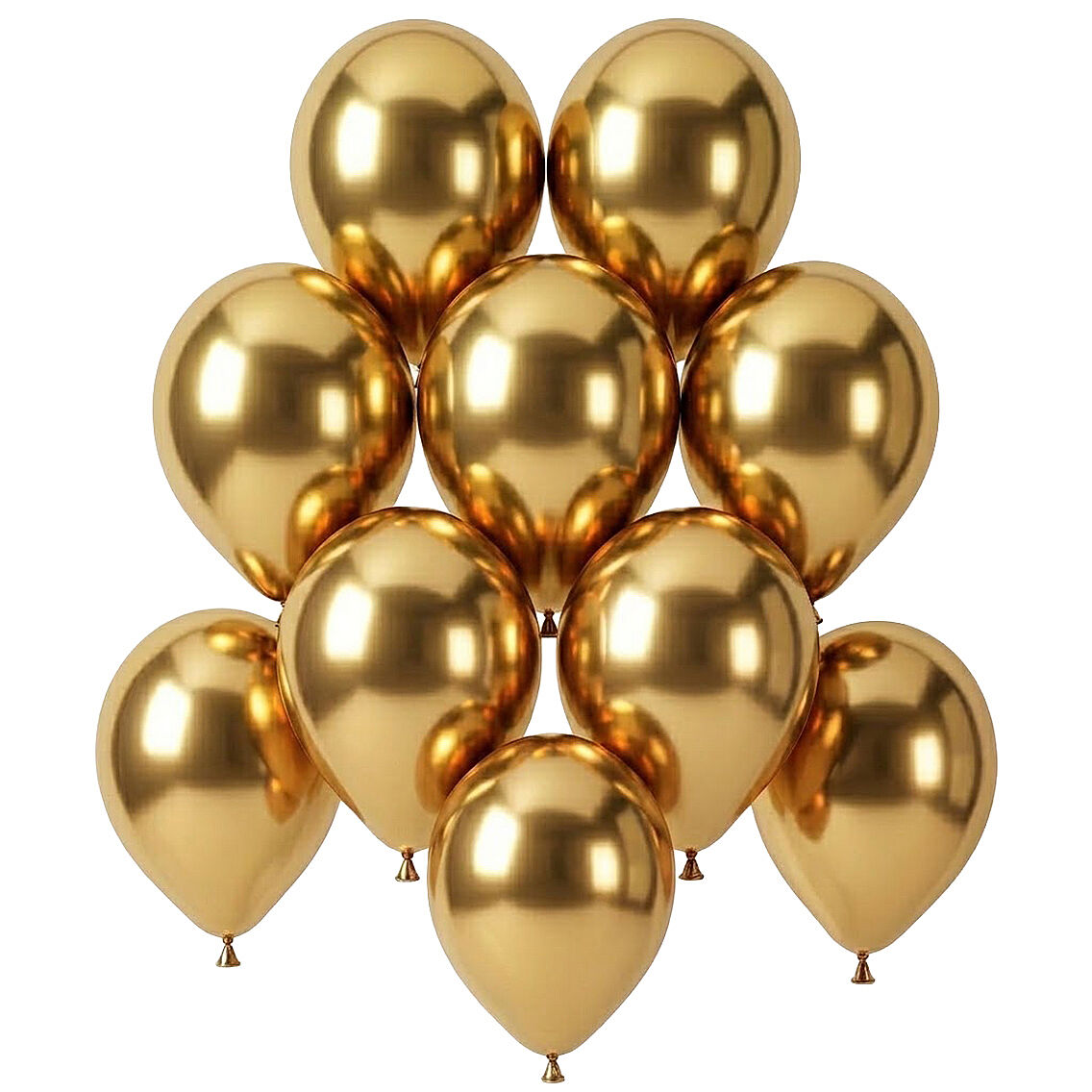 Altın Renk Lateks krom Balon (15 cm) - 10 Adet - 1