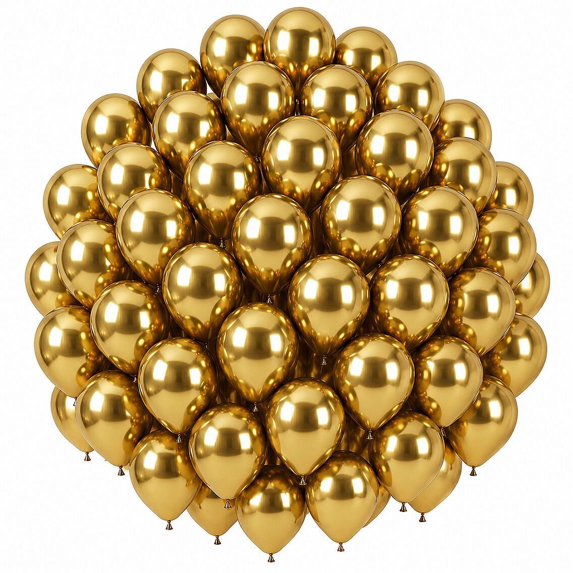 Altın Renk Lateks krom Balon (30 cm) - 50 Adet - 1