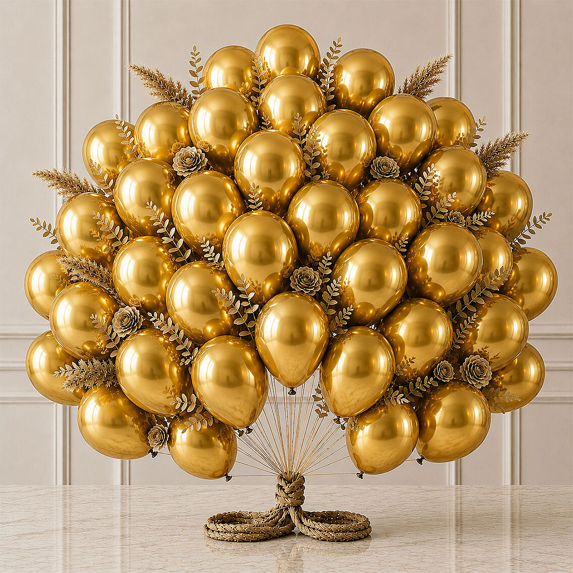 Altın Renk Lateks Metalik Balon (30 cm) - 50 Adet - 1
