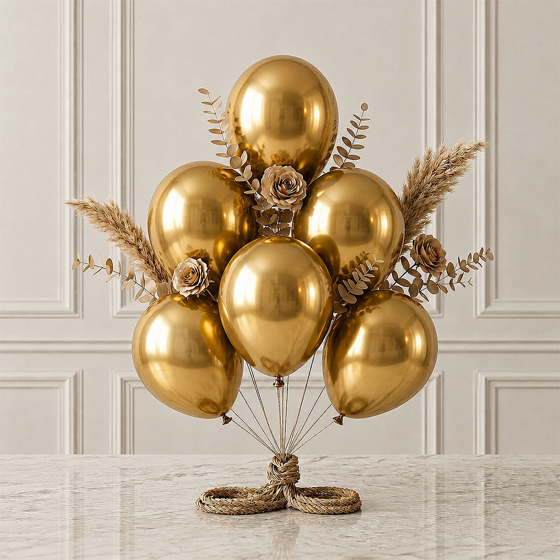 Altın Renk Lateks Metalik Balon (30 cm) - 6 Adet - 1