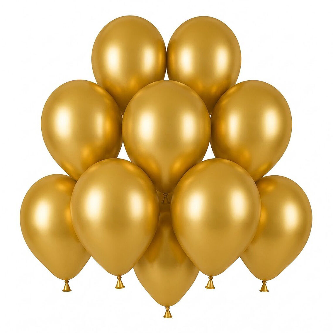Altın Renk Lateks Pastel Balon (13 cm) - 10 Adet - 1