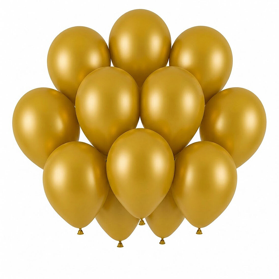 Altın Renk Lateks Pastel Balon (30 cm) - 12 Adet - 1