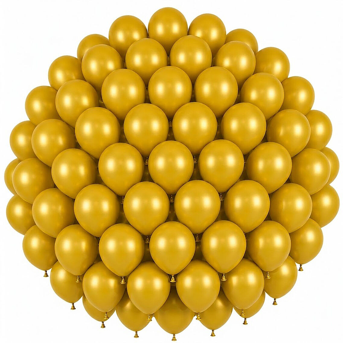 Altın Renk Lateks Pastel Balon (30 cm) - 50 Adet - 1