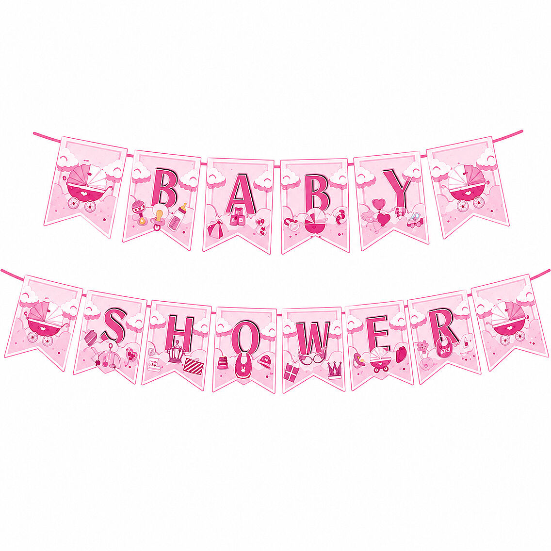 Baby Shower Banner Pembe - 1