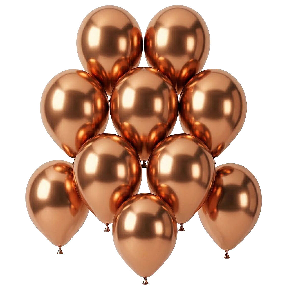 Bakır Renk Lateks krom Balon (15 cm) - 10 Adet - 1